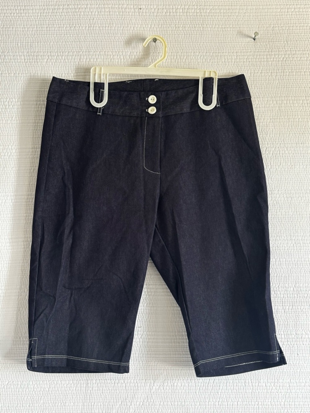 Expresa USA Dark Wash Bermuda Denim Shorts Minimalist Y2K Casual Sz 2XL